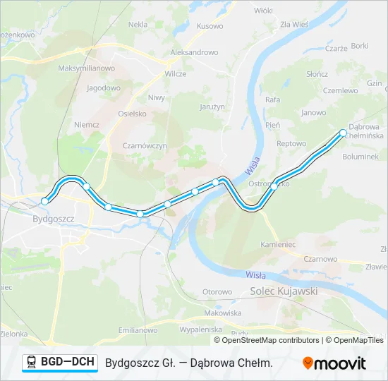 BGD—DCH Train Line Map