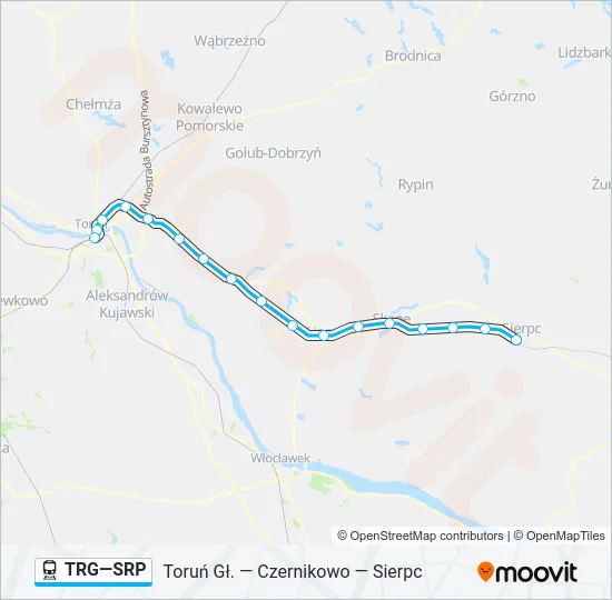 TRG—SRP Train Line Map