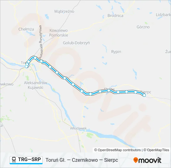 TRG—SRP Train Line Map