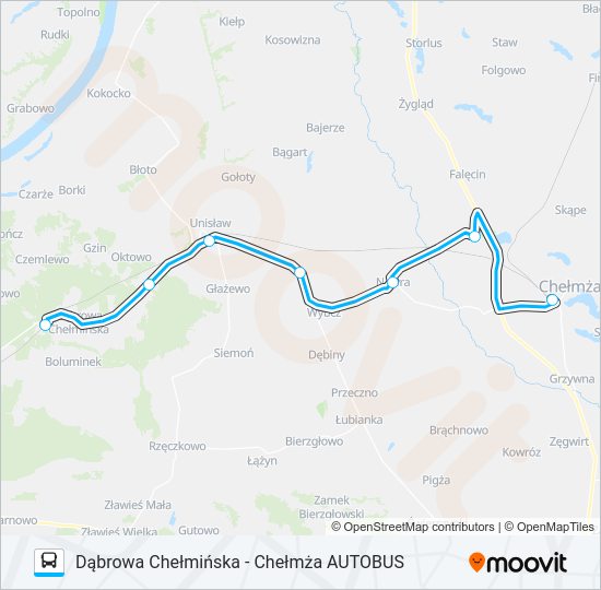 DCH—CHE ZKA bus Line Map