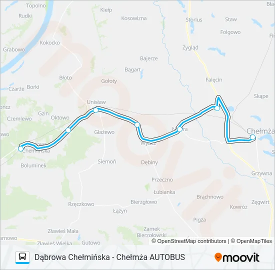 DCH—CHE ZKA Bus Line Map