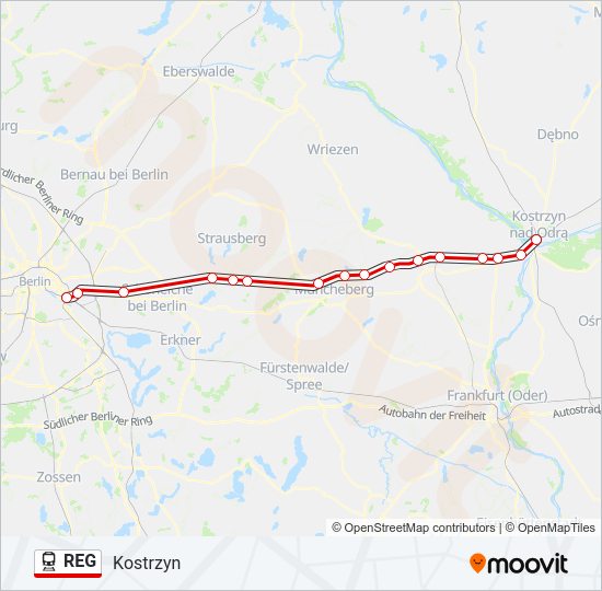 REG train Line Map