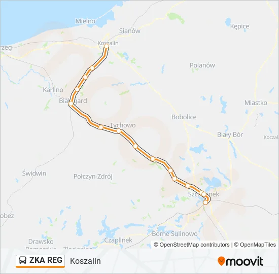 Автобус ZKA REG: карта маршрута