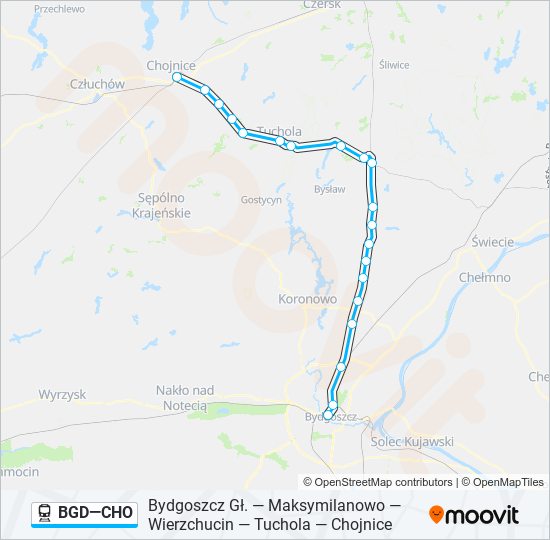 BGD—CHO train Line Map