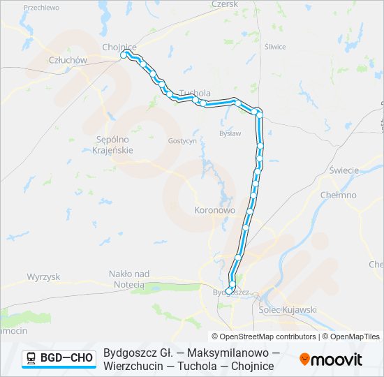 BGD—CHO train Line Map