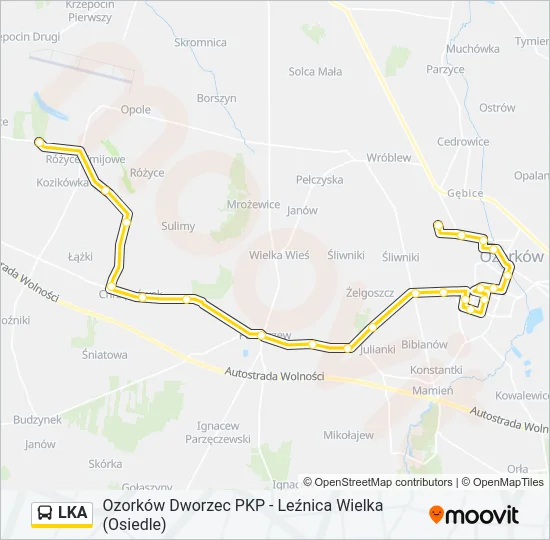Автобус LKA: карта маршрута