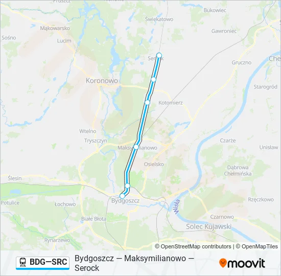 BDG—SRC Train Line Map