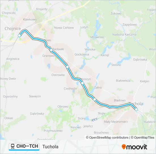 CHO—TCH Train Line Map