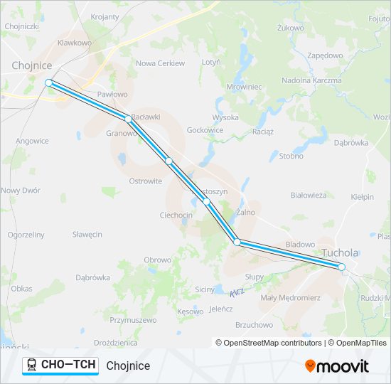 CHO—TCH train Line Map