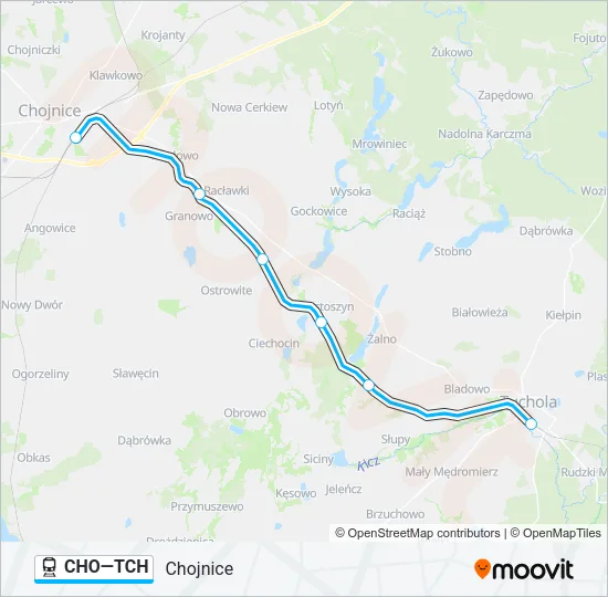 CHO—TCH Train Line Map