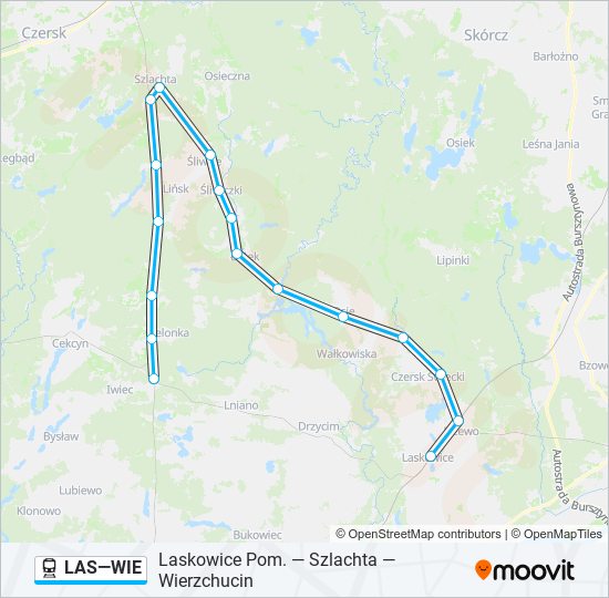 LAS—WIE train Line Map