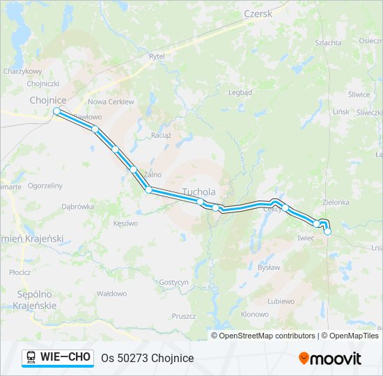 Поезд WIE—CHO: карта маршрута