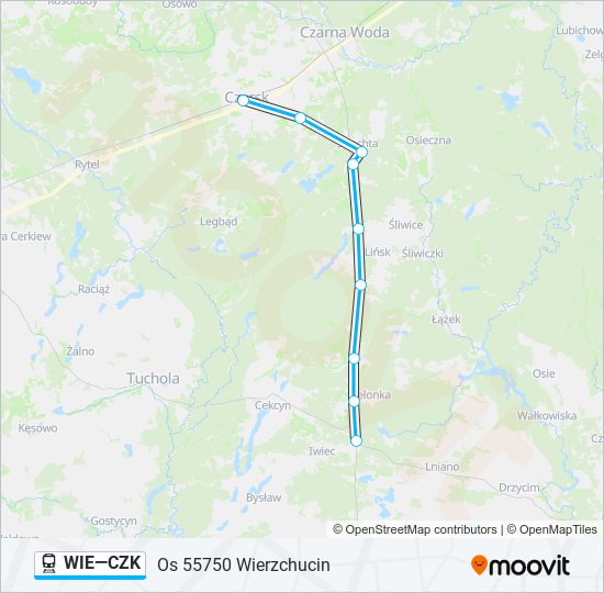 WIE—CZK train Line Map