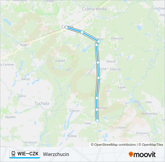 WIE—CZK train Line Map