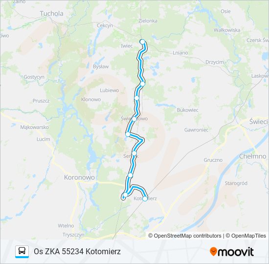 Mapa linii  WIE—KTM [ZKA]