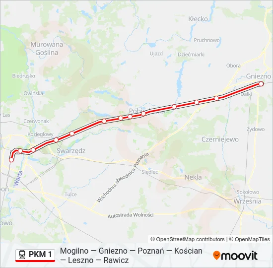  PKM 1: карта маршрута