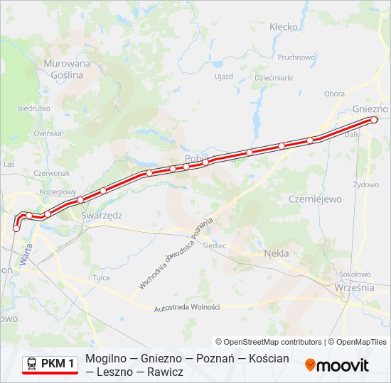 PKM 1 train Line Map