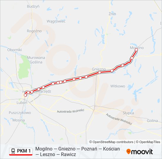 PKM 1 train Line Map