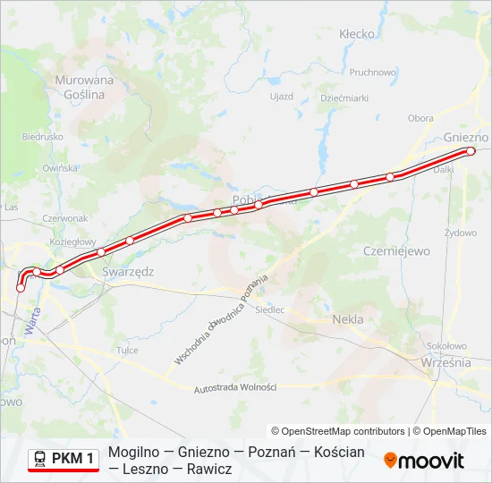  PKM 1: карта маршрута