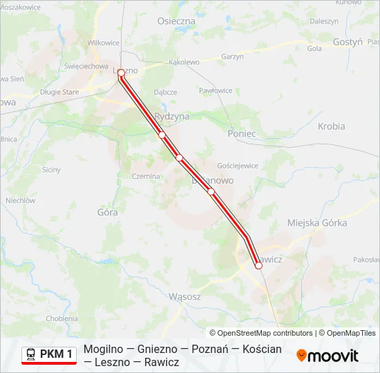  PKM 1: карта маршрута