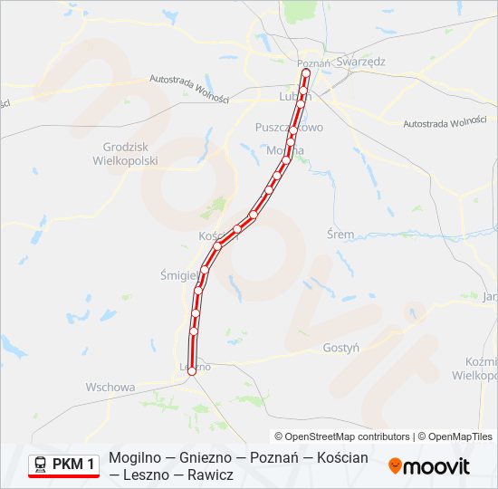  PKM 1: карта маршрута