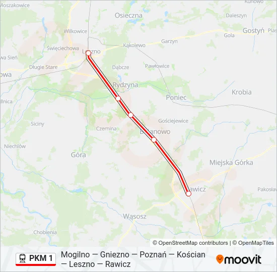 PKM 1: карта маршрута