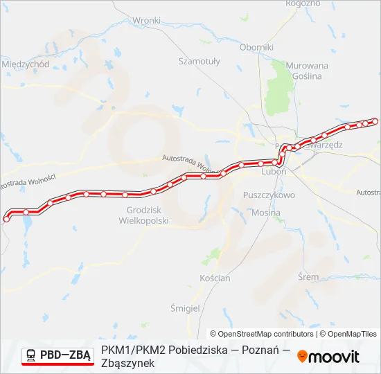 PBD—ZBĄ  Line Map