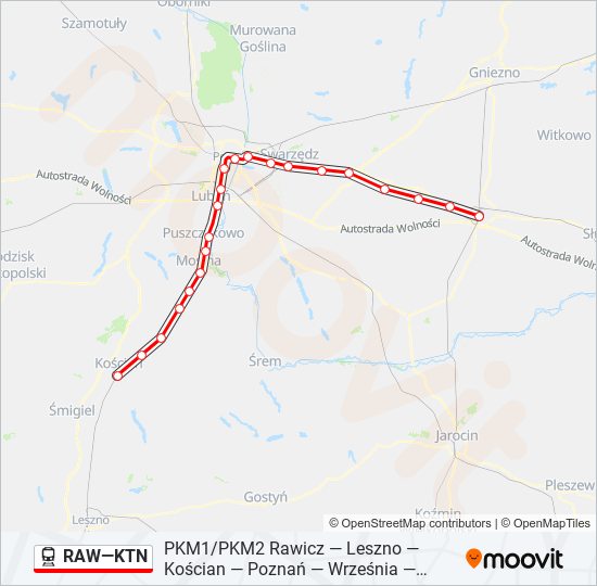 RAW—KTN  Line Map