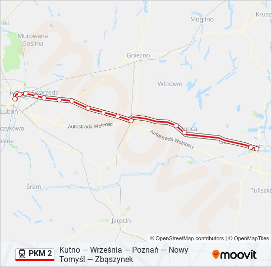 PKM 2 train Line Map