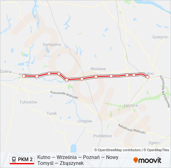 PKM 2 train Line Map