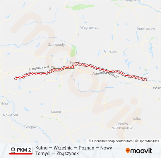  PKM 2: карта маршрута