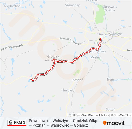 PKM 3 train Line Map