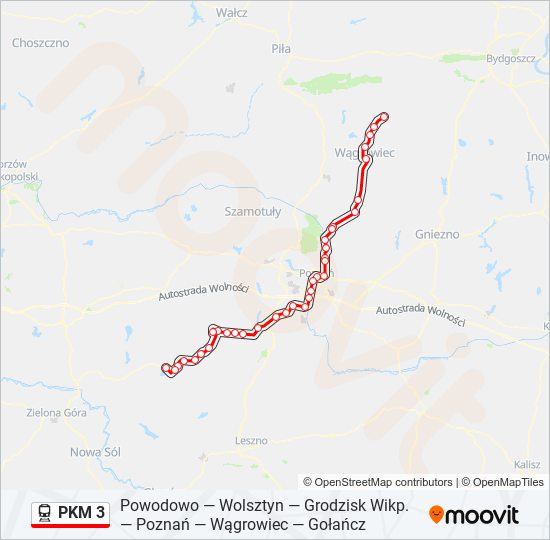 PKM 3 train Line Map