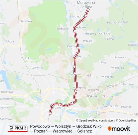 PKM 3 train Line Map