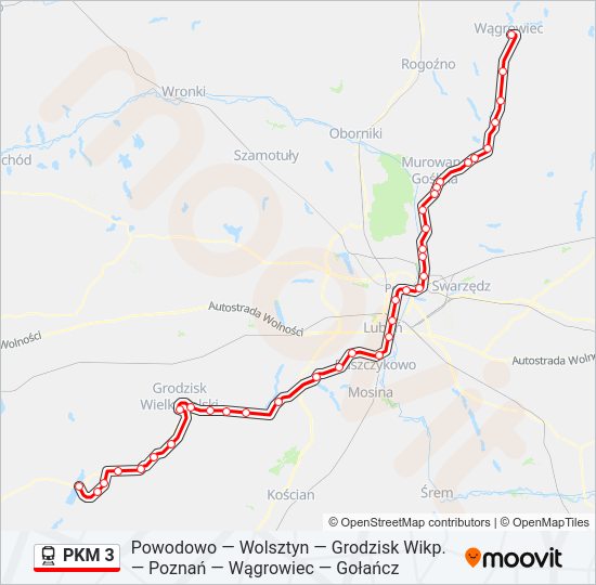 PKM 3 train Line Map