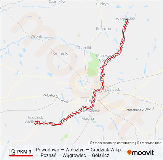 PKM 3 train Line Map