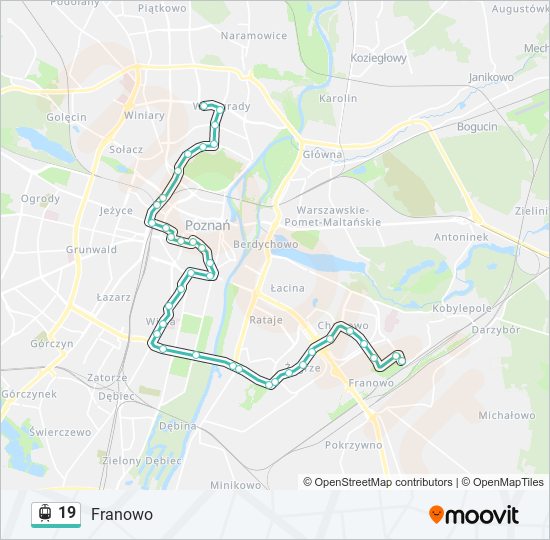 19 light rail Line Map