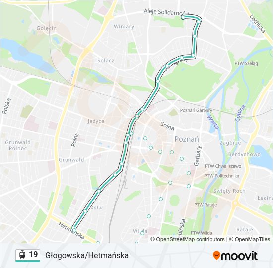 19 light rail Line Map