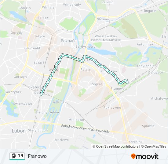 19 light rail Line Map