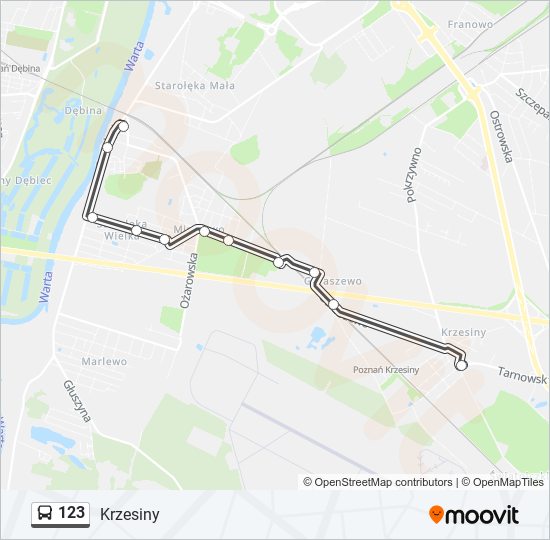 123 bus Line Map