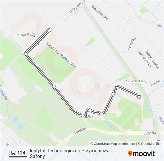 124 bus Line Map