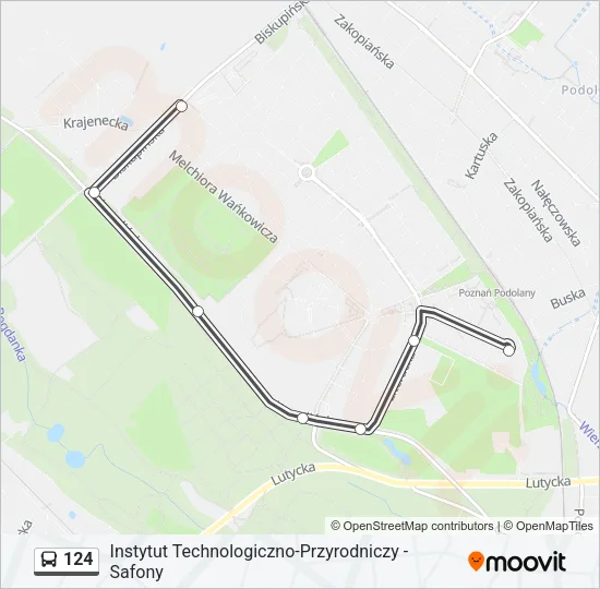 124 Bus Line Map