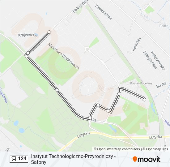 124 bus Line Map