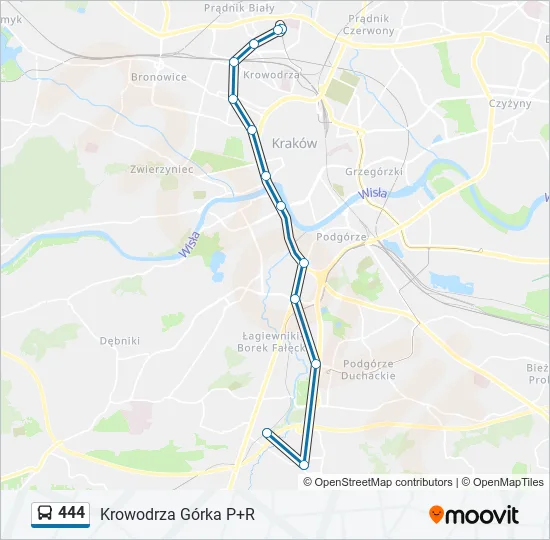 444 Bus Line Map