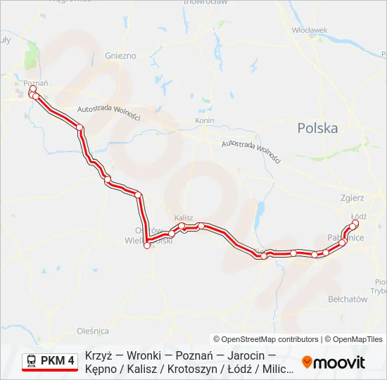  PKM 4: карта маршрута