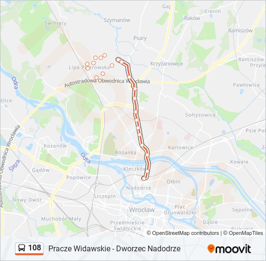 108 bus Line Map