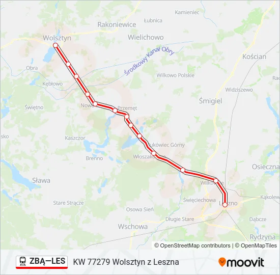 ZBĄ—LES  Line Map