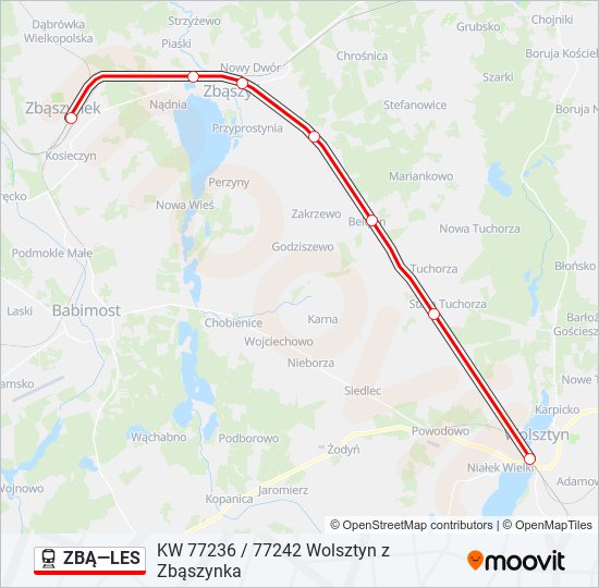 ZBĄ—LES  Line Map