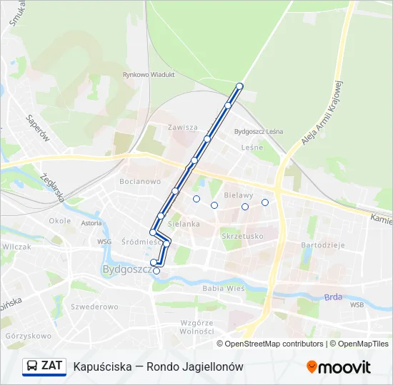 Автобус ZAT: карта маршрута