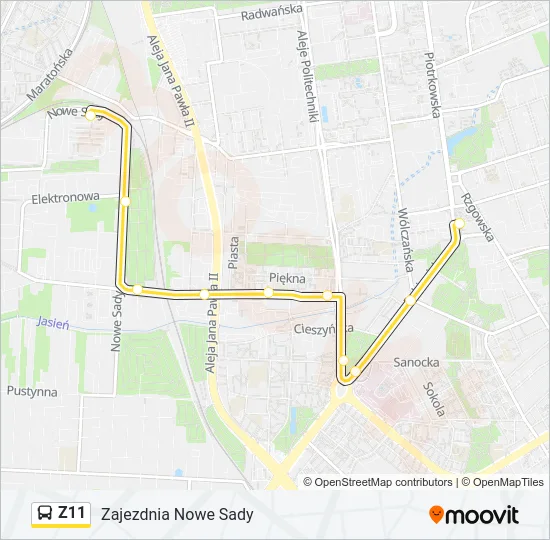 Z11 Bus Line Map